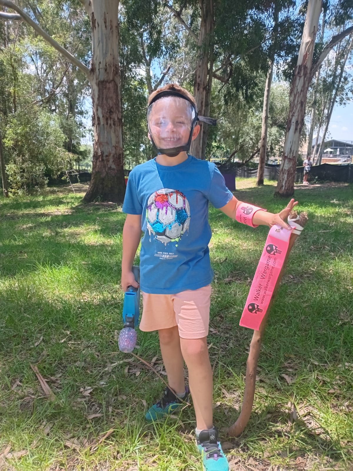 Kids with gel blasters at Battle Kidz Johannesburg outdoor arena